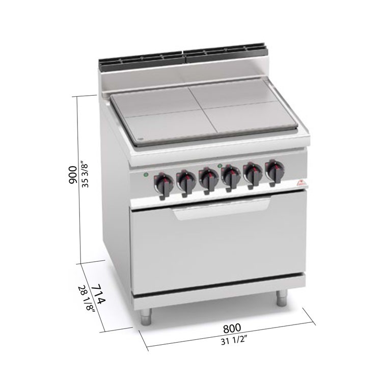 PLACA RADIANTE ELÉCTRICA CON HORNO